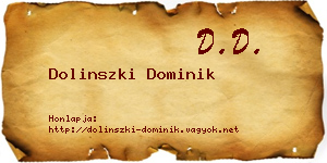 Dolinszki Dominik névjegykártya