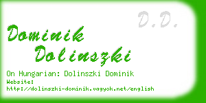 dominik dolinszki business card